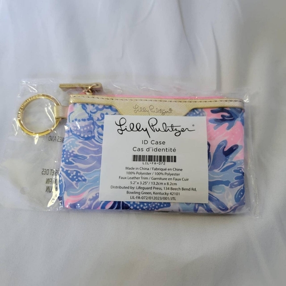 NEW LILLY PULITZER ID Case Shade Seekers Pink and Blue Floral Print - Picture 8 of 11